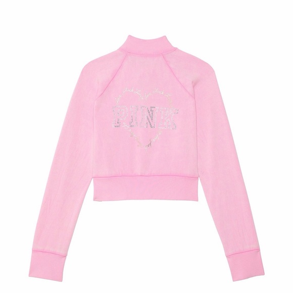 PINK Victoria's Secret Soft Pink Bomber Jacket - Picture 2 of 3